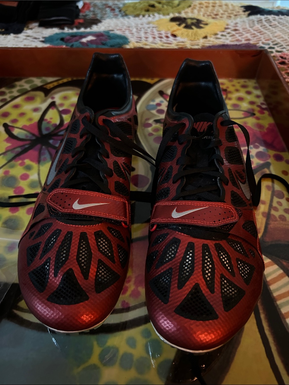 Nike Men’s Red and Black Athletic Training Shoes New. Never Tried On CLEATS